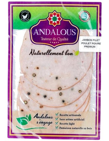 Jambon de Filet au Poivre - Charcuterie - Andalous 100 g