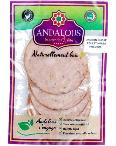 Jambon de Cuisse aux Herbes - Charcuterie - Andalous 100 g
