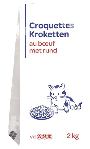 Croquettes au Bœuf pour Chats Carrefour Blanc 2 kg