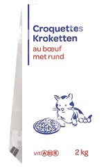 Croquettes au Bœuf pour Chats Carrefour Blanc 2 kg
