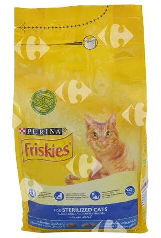 Croquettes au Saumon et Légumes pour Chats Sterilisés Friskies 1,5 kg