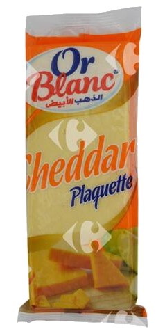 Fromage Cheddar en Plaquette Or Blanc 235g
