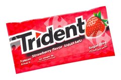 Chewing-Gum Fraise sans Sucres Trident 5 unités