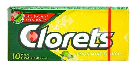 Chewing-Gum Citron et Menthe Clorets 10 unités