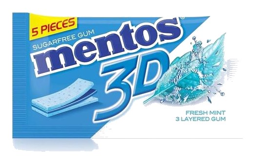 Chewing Gum Menthe Sans Sucre 3D Mentos 8 g
