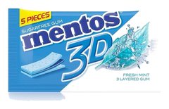 Chewing Gum Menthe Sans Sucre 3D Mentos 8 g
