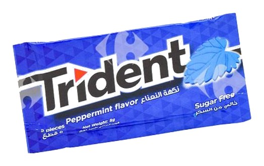 Chewing-Gum Menthe Poivrée sans Sucres Trident 5 unités
