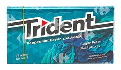 Chewing-Gum Menthe Poivrée sans Sucres Trident 14 unités