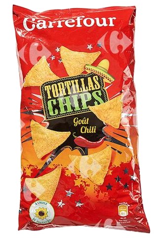 Chips Tortillas goût Chili Carrefour 400 g