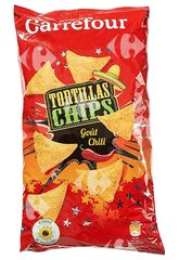 Chips Tortillas goût Chili Carrefour 400 g
