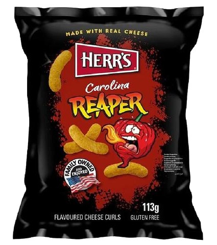 Chips Soufflées Fromage et Reaper Chili Herr's 113 g