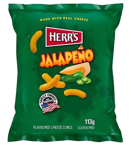 Chips Soufflées Fromage et Jalapeño Herr's 113 g