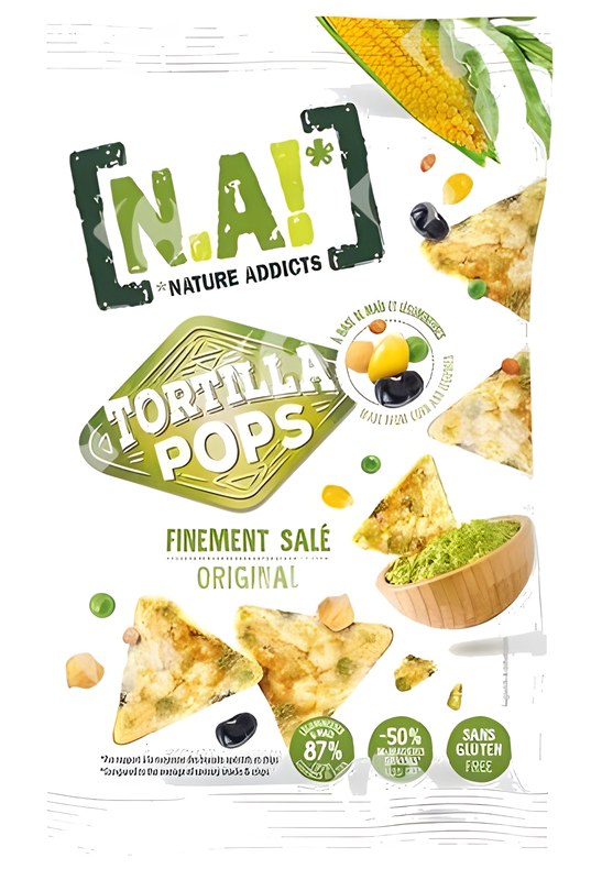 Chips Tortilla Pops Salée Sans Sucre Nature Addicts 80 g
