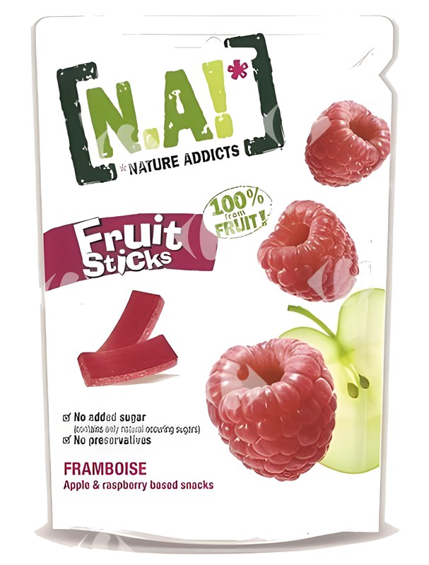 Gommes Fruit Sticks Framboise Sans Sucre Nature Addicts 35 g