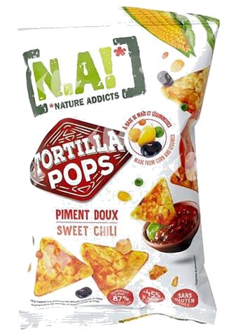 Chips Tortilla Pops Sweet Chili Nature Addict 80g