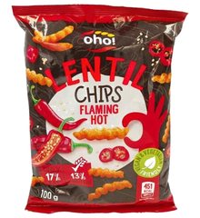 Chips Lentil Flaming Hot Oho 100g
