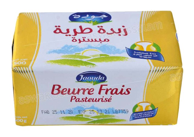 BEURRE PASTEURISE 500G JAOUDA