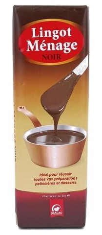 Lingot Sucré Chocolat Noir Macao 250 g