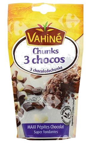 Pépites Chunks 3 Chocolats Vahine 100 g