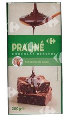 Tablette Chocolat Dessert Praliné Carrefour 200 g
