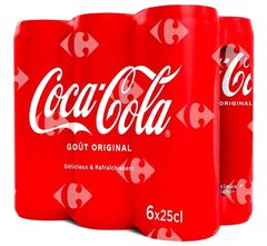 Boisson Gazeuse Coca-Cola Canette 6x25cl