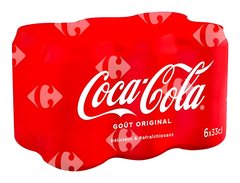 Boisson gazeuse Coca-Cola canette 6x33 cl
