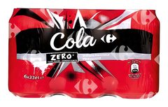 Pack Boissons Gazeuses Colas Zero Carrefour 6x33 cl