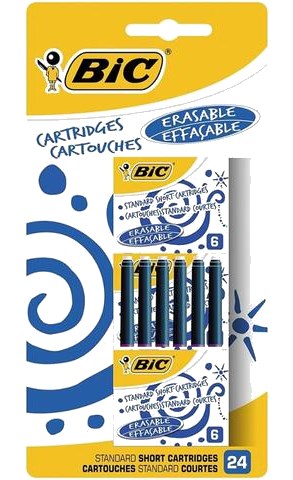 Boîte de Cartouches d'encre Bleu Bic 24 unités