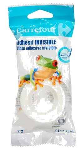 Recharges de Rubans Adhésifs Invisibles Carrefour 25mx19mm 2 unités