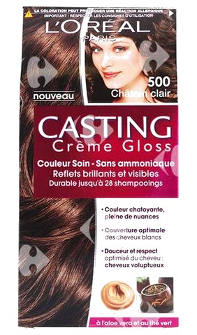 Coloration Crème Châtain Clair 500 sans Ammoniaque Casting