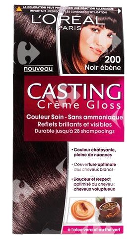 Coloration Crème Noir Ebène 200 sans Ammoniaque Casting
