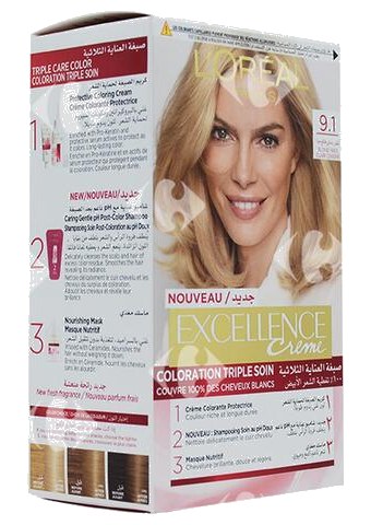 Coloration Crème Blond Clair Cendré 9,1 Excellence