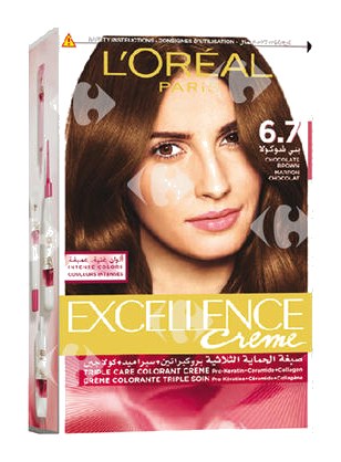 Coloration Crème Marron Chocolat 6,7 Excellence