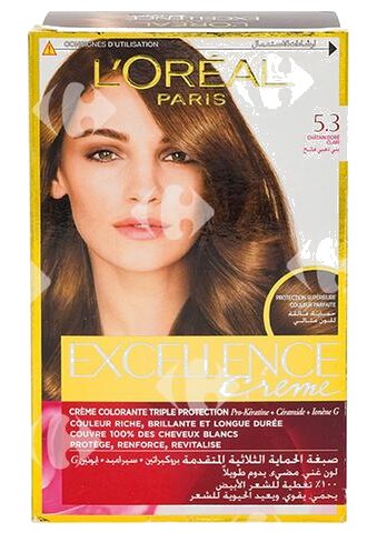 Coloration Crème Châtain Clair Doré 5,3 Excellence