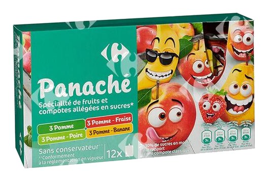 Compotes Assortiment Carrefour 12x90 g