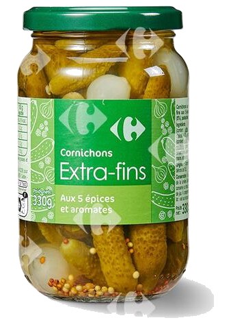 Bocal de Cornichons Extra Fins Carrefour 37 cl