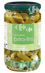 Bocal de Cornichons Extra Fins Carrefour 360 g
