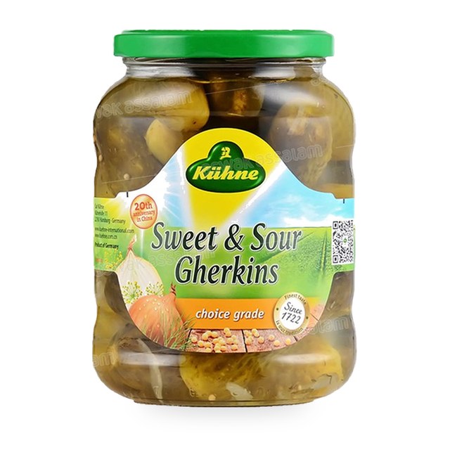 Cornichons Doux Aigre Kuhne 670g