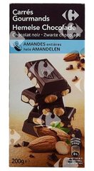 Tablette de Chocolat Noir Amandes Entières Carrefour 200g