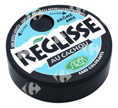 Réglisse Cachou Arôme Anis Sans sucre Sirea 13 g