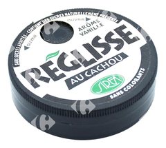 Réglisse Cachou Arôme Vanille Sans sucre Sirea 13 g