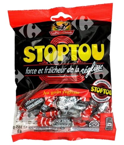 Bonbon Stoptou Réglisse Sans sucre La Pie Qui Chante 165 g