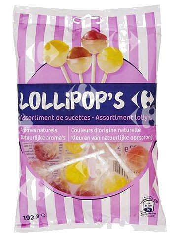 Sucettes Fruits et Cola Lollipop'S Carrefour 192 g
