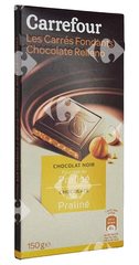 Tablette de Chocolat Noir aux Noisettes Praliné Carrefour 150g