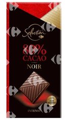 Tablette de Chocolat Noir 80% Carrefour Sélection 80g