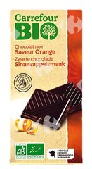 Tablette Chocolat Noir Bio Saveur d'Orange Carrefour Bio 100 g