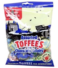 Assortiment de caramels et Eclairs au chocolat Walkers 150 g