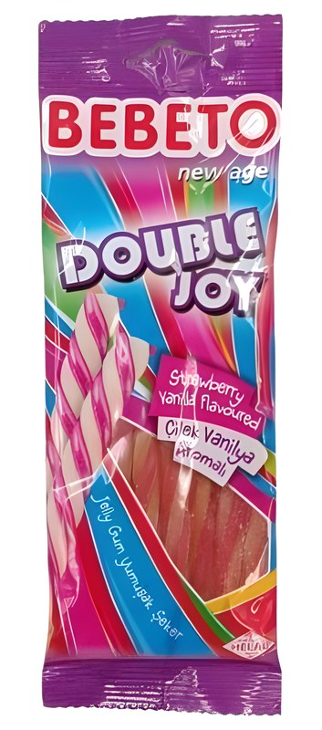 Gommes Double Joy Fraise Vanille Bebeto 75 g
