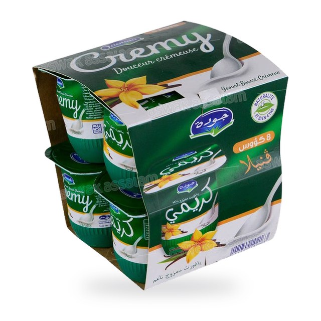 YAOURT CREMY VANILLE 8*110G PACK JAOUDA