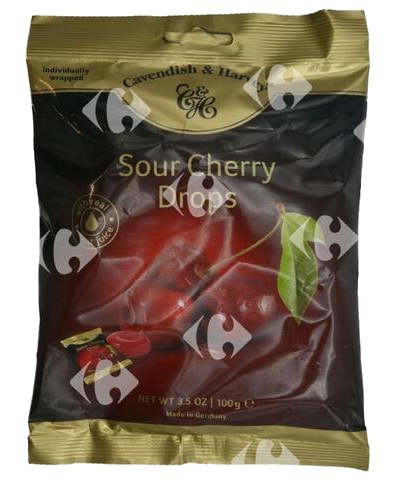 Bonbons Sour Cherry Drops Cavendish & Harvey 100 g